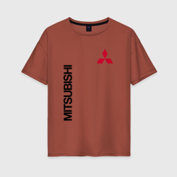 Женская футболка хлопок Oversize Mitsubishi