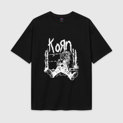 Женская футболка Oversize хлопок texturе Korn