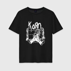 Женская футболка хлопок Oversize Korn