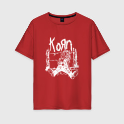 Женская футболка хлопок Oversize Korn