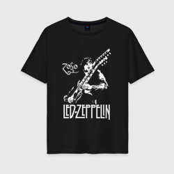 Женская футболка хлопок Oversize Led Zeppelin