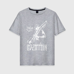 Женская футболка хлопок Oversize Led Zeppelin