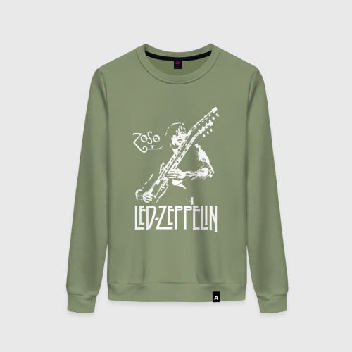 Женский свитшот хлопок Led Zeppelin, цвет авокадо