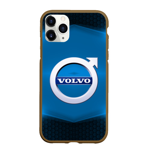 Чехол для iPhone 11 Pro Max матовый Volvo sport, цвет коричневый