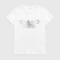 Женская футболка хлопок Led Zeppelin