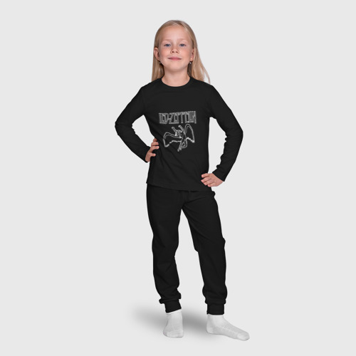 Детская пижама с лонгсливом хлопок Led Zeppelin, цвет черный - фото 7