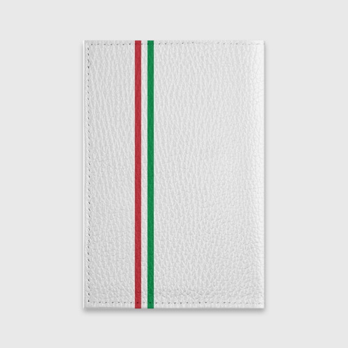 Обложка для паспорта матовая кожа Италия, лента с гербом - фото 2