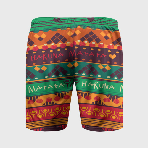 Мужские шорты спортивные Hakuna Matata, цвет 3D печать - фото 2
