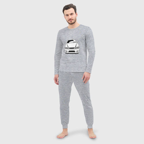 Мужская пижама с лонгсливом хлопок Toyota Chaser, цвет меланж - фото 3