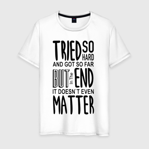 Мужская футболка из хлопка с принтом Linkin Park - In The End, вид спереди №1