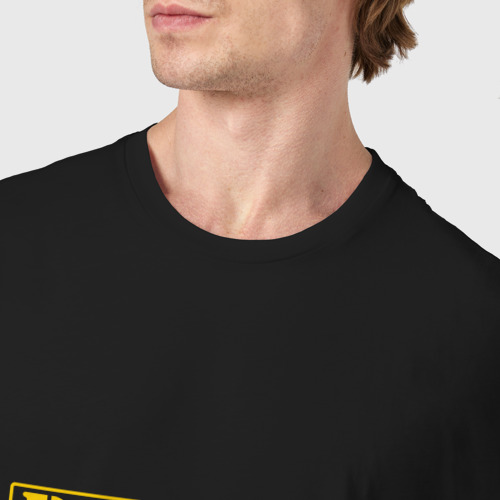 Мужская футболка хлопок Danger, цвет черный - фото 6