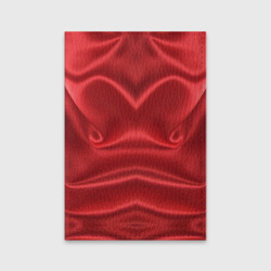 Обложка для паспорта матовая кожа Красный Шелк
