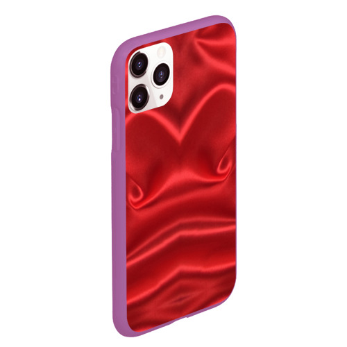 Чехол для iPhone 11 Pro Max матовый Красный Шелк, цвет фиолетовый - фото 3