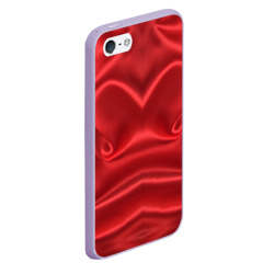 Чехол для iPhone 5/5S матовый Красный Шелк - фото 2