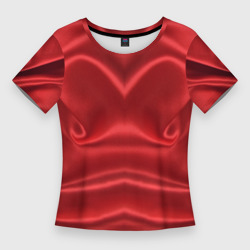 Женская футболка 3D Slim Красный Шелк