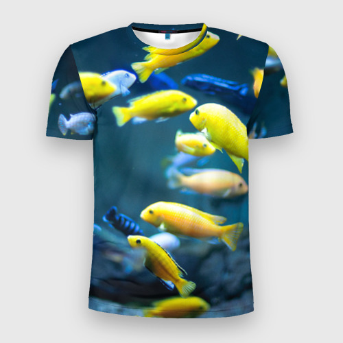 Мужская футболка 3D Slim Рыбки, цвет 3D печать
