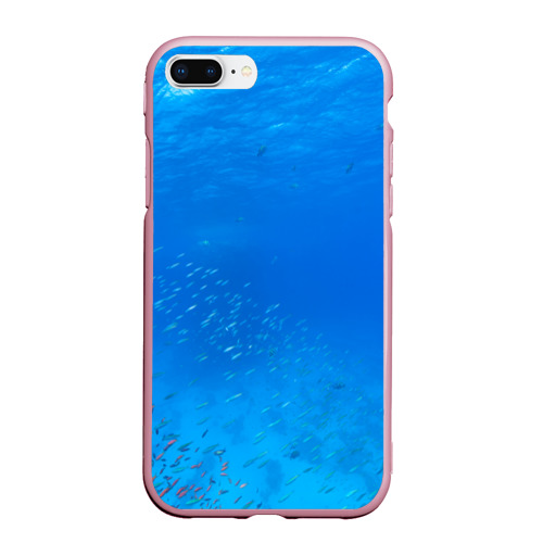 Чехол для iPhone 7Plus/8 Plus матовый Море, цвет розовый