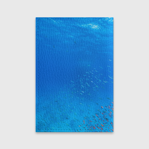 Обложка для паспорта матовая кожа Море, цвет черный - фото 2