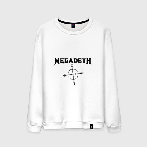 Мужской свитшот хлопок Megadeth, цвет белый