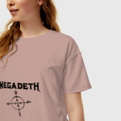 Женская футболка хлопок Oversize Megadeth - фото 2