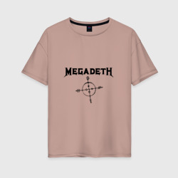 Женская футболка хлопок Oversize Megadeth