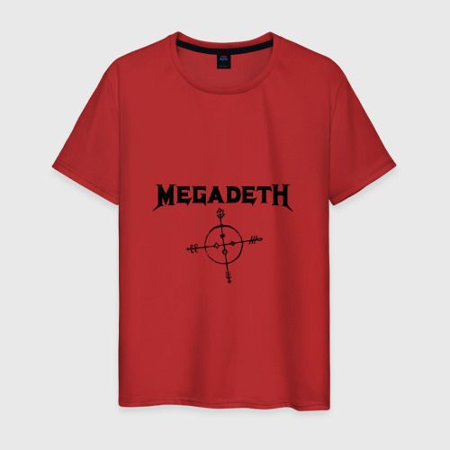 Мужская футболка хлопок Megadeth, цвет красный