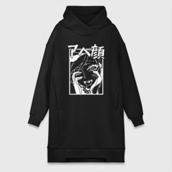Платье-худи хлопок Ahegao Black