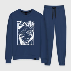 Женский костюм хлопок Ahegao Black