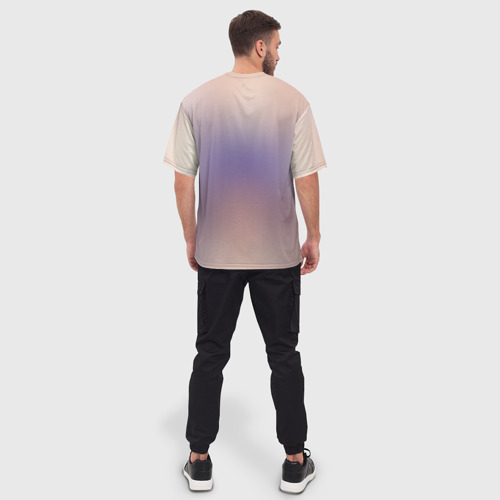 Мужская футболка oversize 3D Язык, цвет 3D печать - фото 4