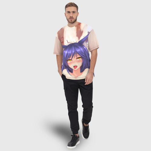 Мужская футболка oversize 3D Язык, цвет 3D печать - фото 5