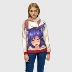 Женская толстовка 3D Язык - фото 2