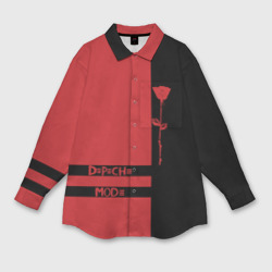 Женская рубашка oversize 3D Depeche Mode