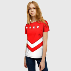 Женская футболка 3D Звезды и полосы - фото 2