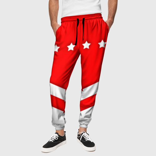 Мужские брюки 3D Звезды и полосы, цвет 3D печать - фото 4