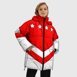 Женская зимняя куртка Oversize Звезды и полосы - фото 2