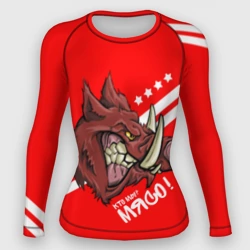 Женский рашгард 3D Кто мы? Мясо!