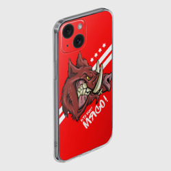 Чехол для iPhone 15 силиконовый с защитой камеры Кто мы? Мясо! - фото 2