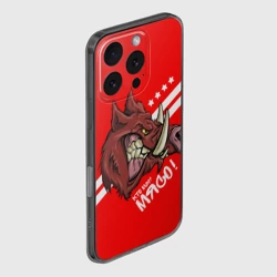 Чехол для iPhone 16 Pro силиконовый с защитой камеры Кто мы? Мясо! - фото 2