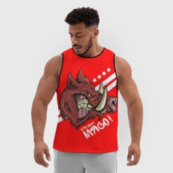 Мужская спортивная майка 3D Кто мы? Мясо! - фото 2