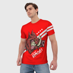 Мужская футболка 3D Кто мы? Мясо! - фото 2