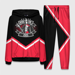 Женский костюм с толстовкой 3D Win or Die - Спартанец