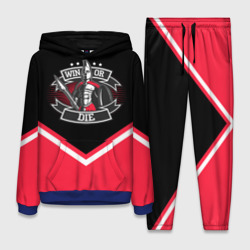 Женский костюм с толстовкой 3D Win or Die - Спартанец