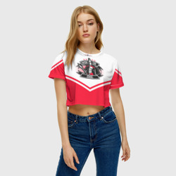 Женская футболка Crop-top 3D Победи или умри - рыцарь - фото 2