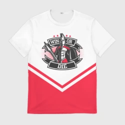 Мужская футболка 3D Победи или умри - рыцарь