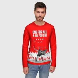 Мужской лонгслив 3D One for all & all for one! - фото 2