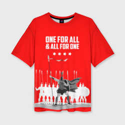 Женская футболка oversize 3D One for all & all for one!