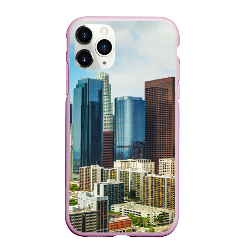 Чехол для iPhone 11 Pro Max матовый Los Angeles, цвет розовый