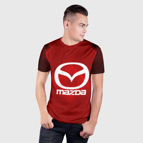 Мужская футболка 3D Slim Mazda SPORT - фото 3