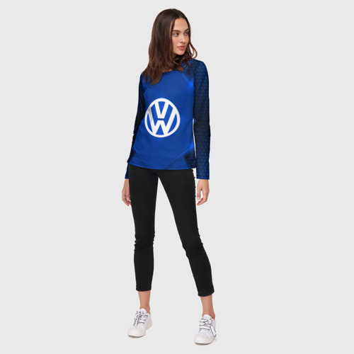 Женский лонгслив 3D Volkswagen sport, цвет 3D печать - фото 5