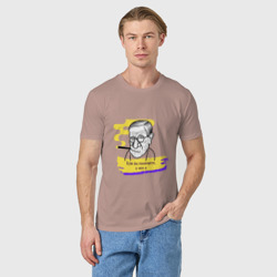 Мужская футболка хлопок Зигмунд Фрейд - фото 2